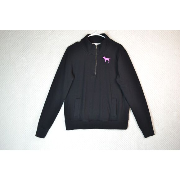 Victoria's Secret PINK Women's Large Black Pink Sweatshirt - Picture 1 of 12